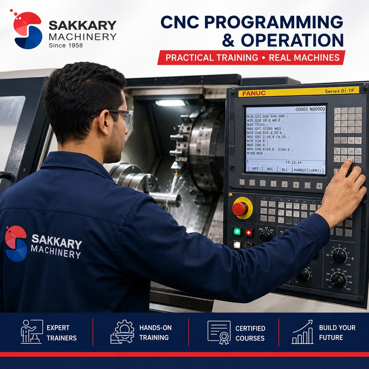 برامج تدريب CNC تشكيل المعادن والصيانة الصناعية