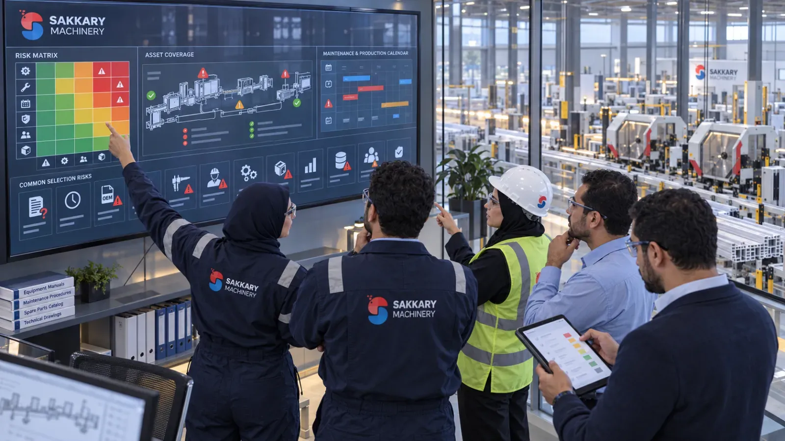 Factory team reviewing common preventive maintenance programs selection risks