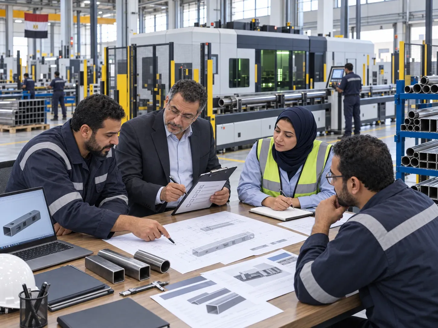 فريق المصنع يراجع مخاطر اختيار ماكينات Tube Fiber Laser