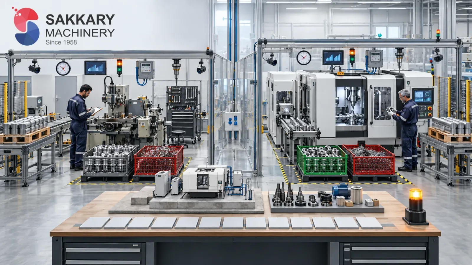 Industrial illustration for Industrial Machinery ROI: How to Evaluate Return Before Buying, SAKKARY MACHINERY Industrial Knowledge Center