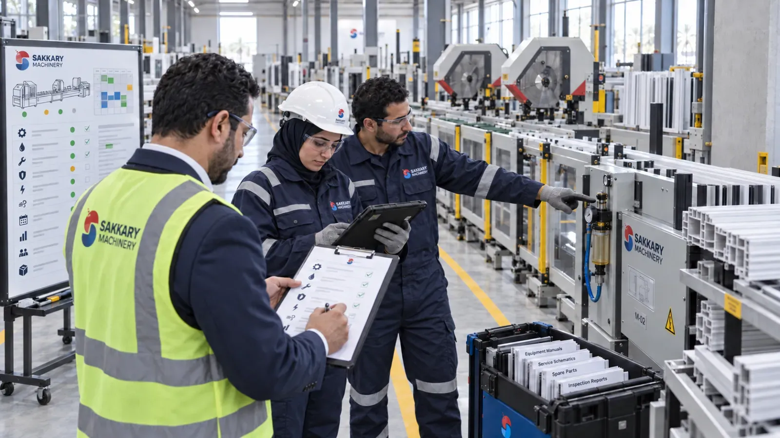 Engineering and procurement team checking a preventive maintenance programs purchase checklist