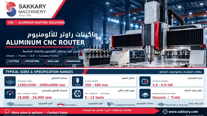 sakkary-aluminum-cnc-router-typical-specification-ranges