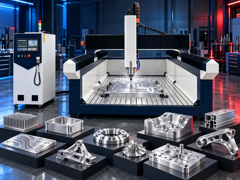 : ماكينة راوتر CNC لتقطيع وثقب وحفر وتفريز قطع الألومنيوم والخامات غير الحديدية