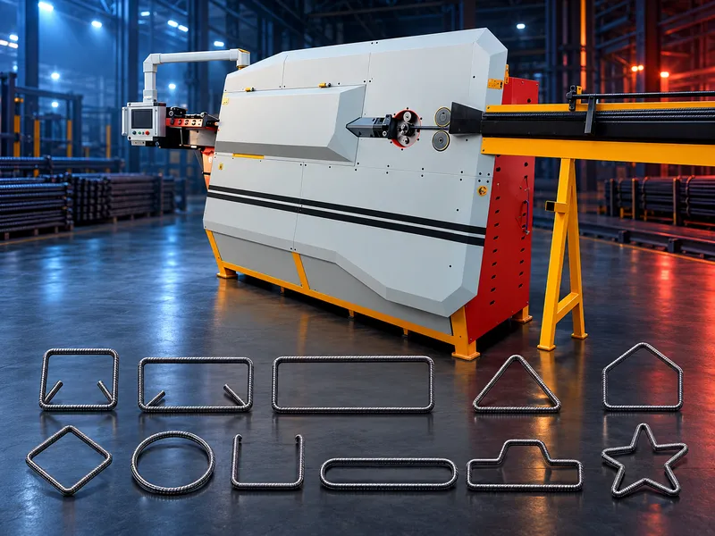ماكينة CNC أوتوماتيكية لثني وقص الكانات من لفات حديد التسليح