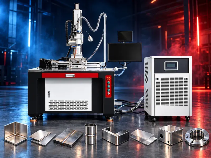 Automated continuous fiber laser welding machine for industrial metal welding