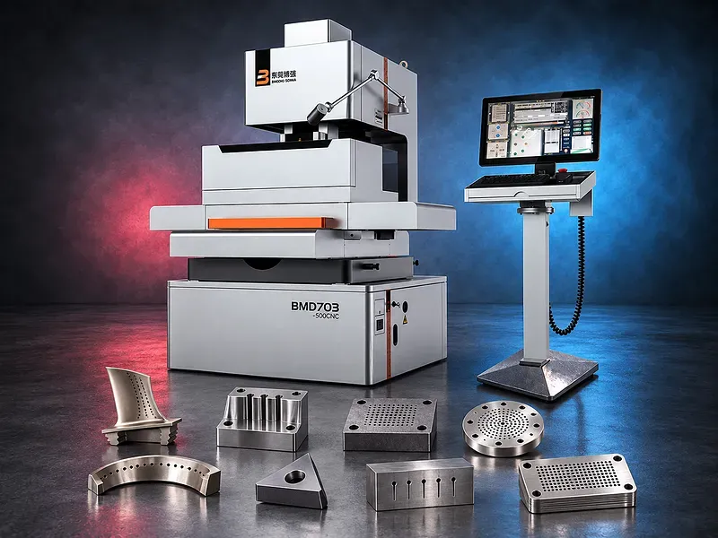 CNC EDM drill using a tubular electrode to machine a conductive workpiece