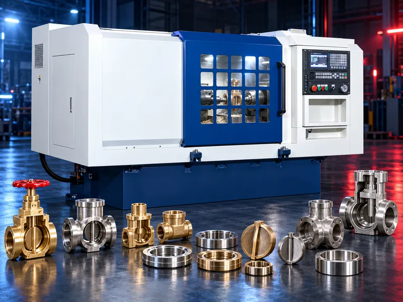 CNC machine for gate valve sealing surface and valve component machining