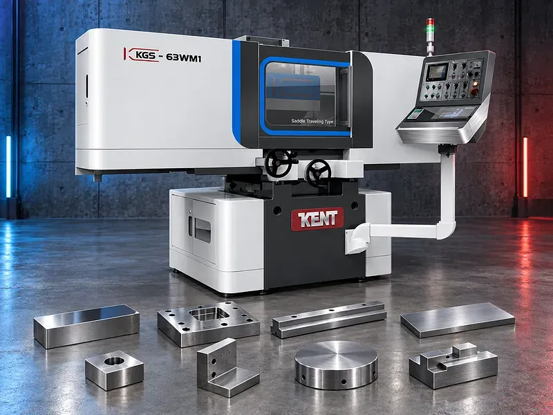 CNC grinding machine for controlled precision finishing of machined components