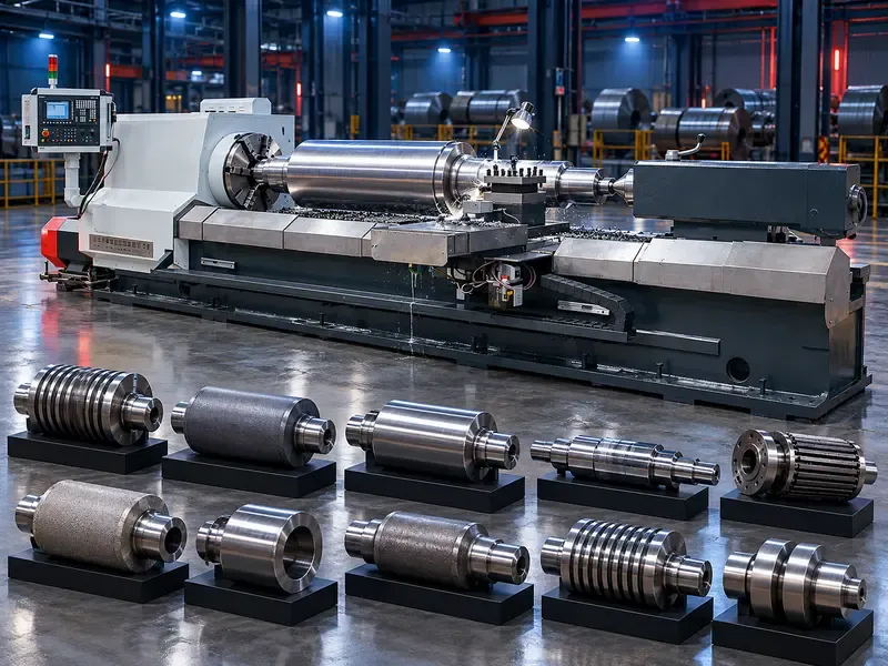 مخرطة CNC أفقية للخدمة الشاقة لتشغيل وتجديد رولات مصانع الدرفلة والأجزاء الأسطوانية الكبيرة