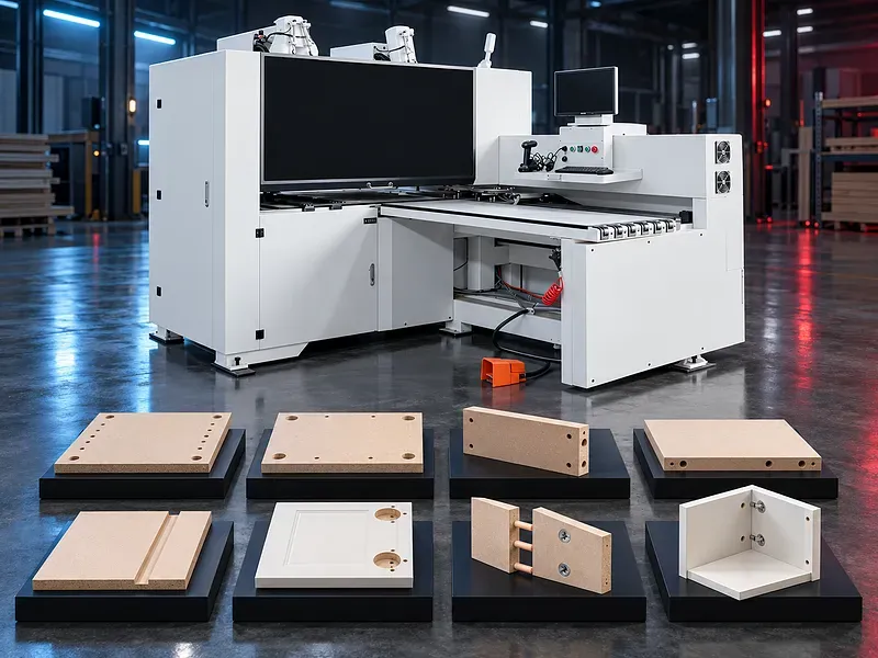 ماكينة CNC للتخريم والتفريز من ستة أوجه لتشغيل ألواح الأثاث