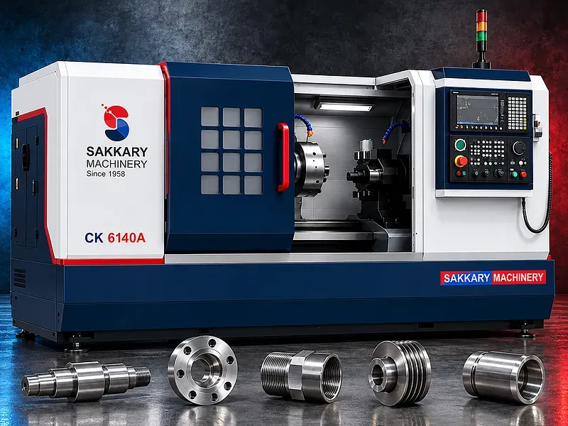 مخرطة CNC فرش عدل مزودة بظرف وسرير أفقي ووحدة تحكم