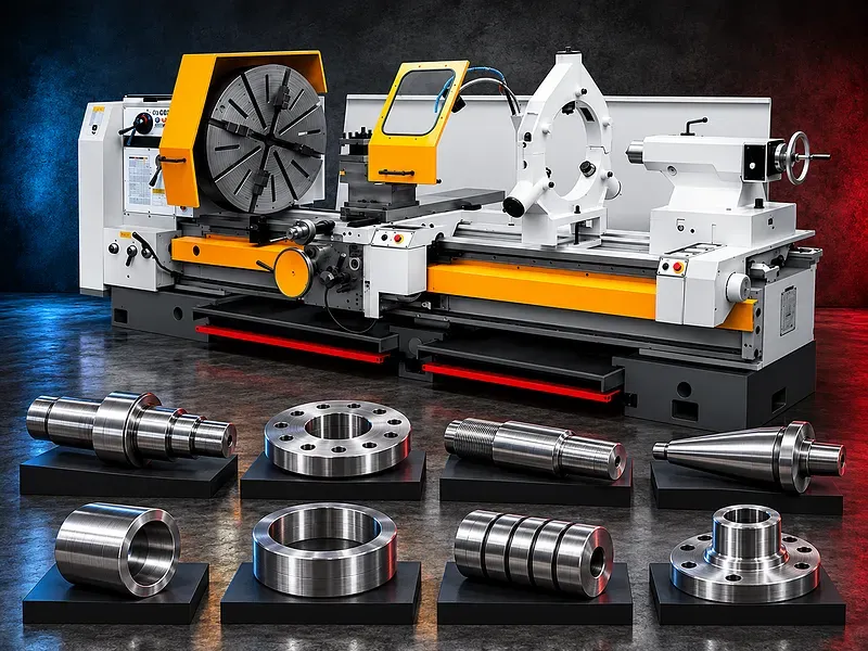 Modern heavy duty gap bed lathe with headstock carriage tailstock and removable gap section