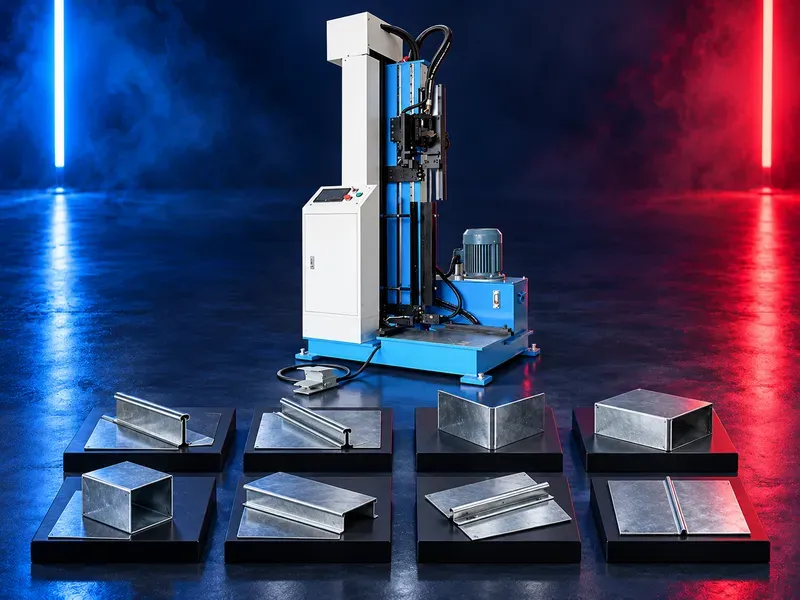 Hydraulic lock seam closing machine for rectangular HVAC duct sections