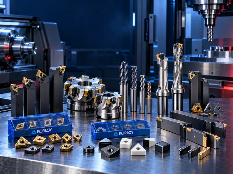 KORLOY carbide inserts, CNC turning tools, milling cutters, drills and threading tools